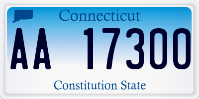 CT license plate AA17300