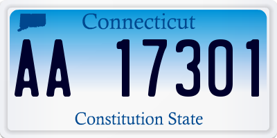 CT license plate AA17301