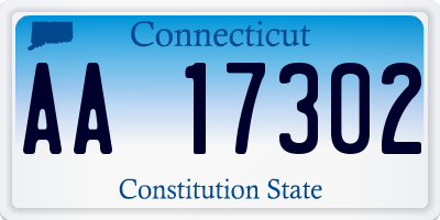 CT license plate AA17302