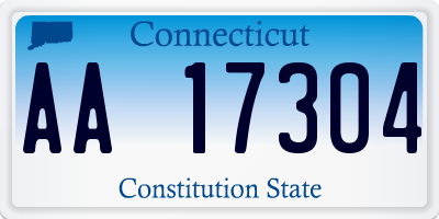 CT license plate AA17304