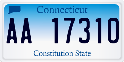 CT license plate AA17310