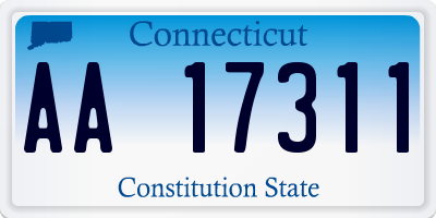 CT license plate AA17311