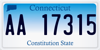 CT license plate AA17315