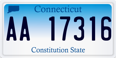 CT license plate AA17316