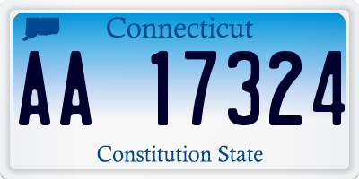 CT license plate AA17324