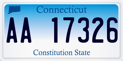 CT license plate AA17326