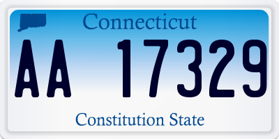 CT license plate AA17329