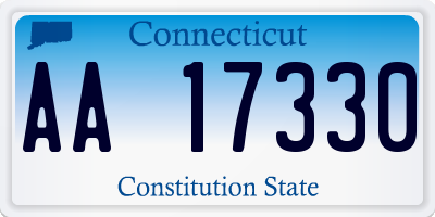 CT license plate AA17330