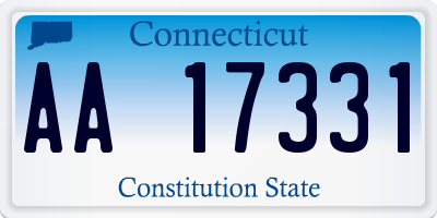 CT license plate AA17331