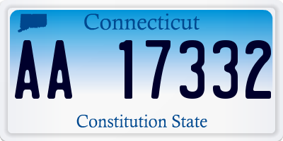 CT license plate AA17332