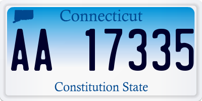 CT license plate AA17335