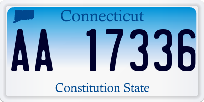 CT license plate AA17336