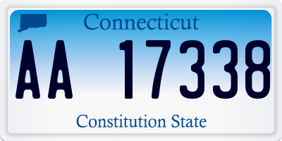 CT license plate AA17338