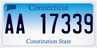 CT license plate AA17339