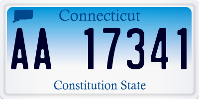 CT license plate AA17341