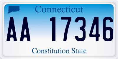 CT license plate AA17346