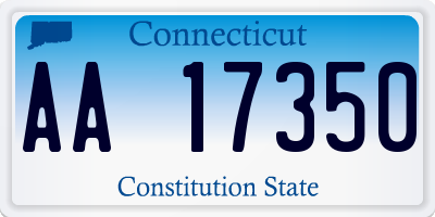 CT license plate AA17350