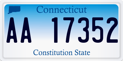 CT license plate AA17352