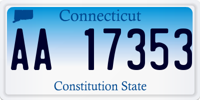 CT license plate AA17353