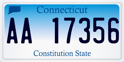 CT license plate AA17356