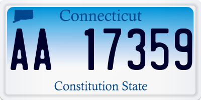 CT license plate AA17359