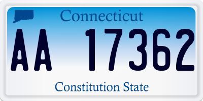 CT license plate AA17362