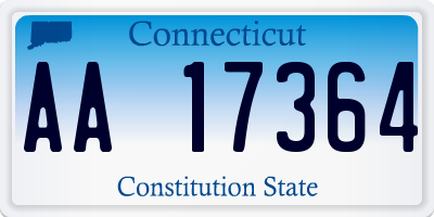 CT license plate AA17364