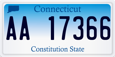 CT license plate AA17366