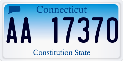 CT license plate AA17370