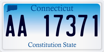 CT license plate AA17371