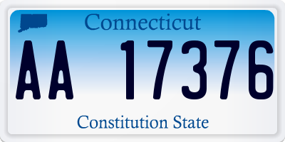 CT license plate AA17376