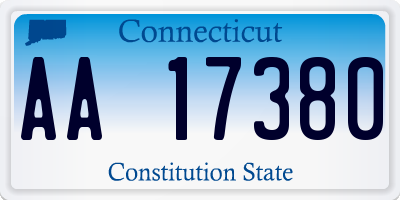 CT license plate AA17380