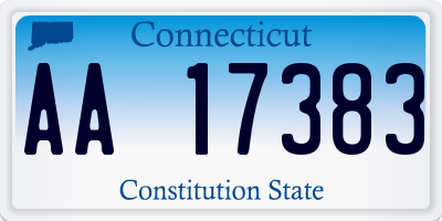 CT license plate AA17383