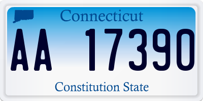 CT license plate AA17390