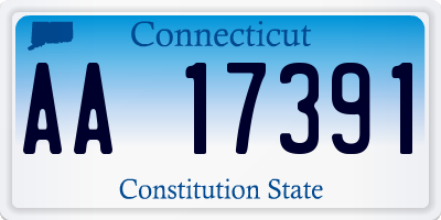 CT license plate AA17391