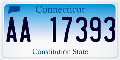 CT license plate AA17393