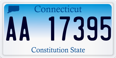 CT license plate AA17395