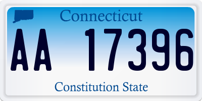 CT license plate AA17396