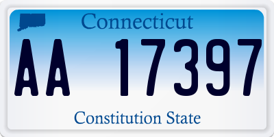 CT license plate AA17397