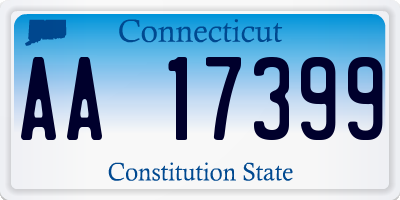 CT license plate AA17399