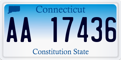 CT license plate AA17436