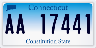 CT license plate AA17441