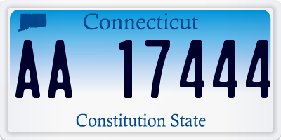 CT license plate AA17444
