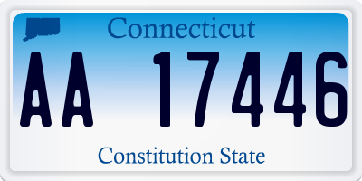 CT license plate AA17446