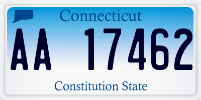 CT license plate AA17462