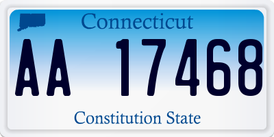 CT license plate AA17468