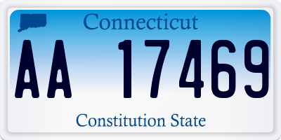 CT license plate AA17469