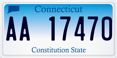 CT license plate AA17470