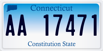 CT license plate AA17471