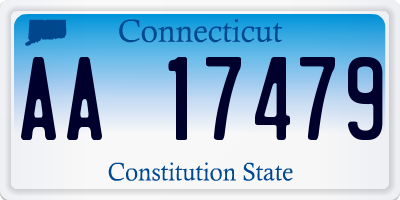 CT license plate AA17479